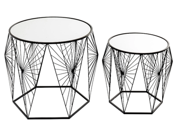 COBWEB - Low glass and steel coffee table by KARE Design - view 2